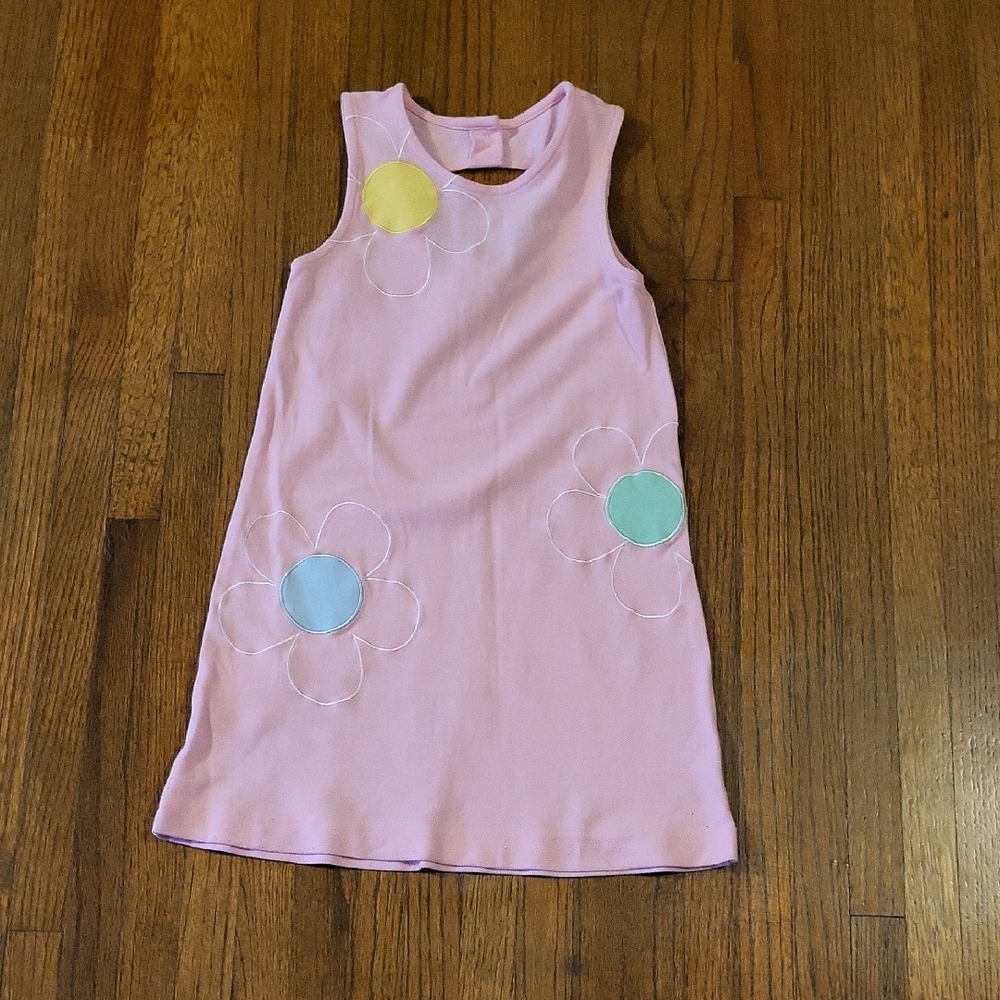 Florence Eiseman Pink Dress with Floral Embellishments